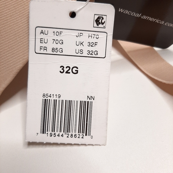 Wacoal Red Carpet Strapless Underwire Bra Shade Sand Style 854119 Size 32G - Picture 7 of 14